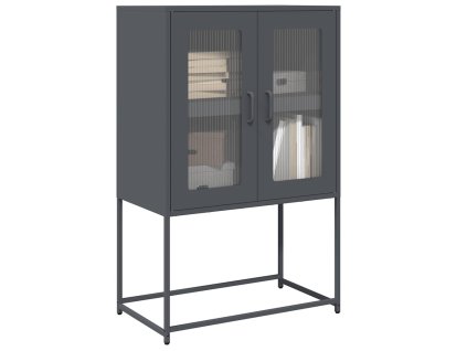 Skříň highboard antracitová 68x39x107 cm ocel 853376