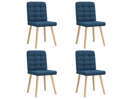 Jídelní židle 4 ks modré textil 3315199