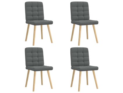 Jídelní židle 4 ks tmavě šedé textil 3315192