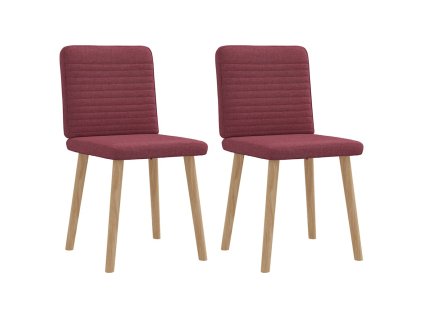 Jídelní židle 2 ks vínové textil 4101147