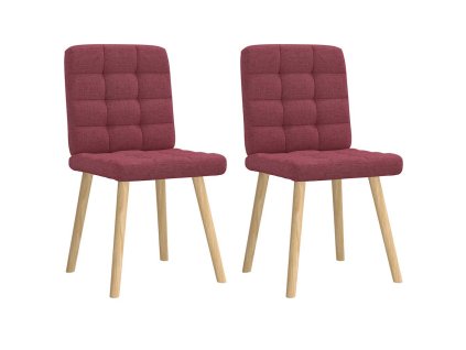 Jídelní židle 2 ks vínové textil 4101094