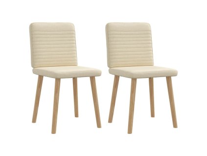 Jídelní židle 2 ks krémové textil 4101151