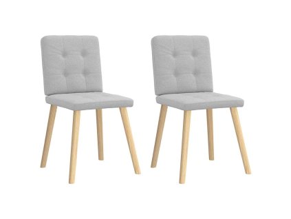 Otočné jídelní židle 2 ks oblak šedá textil 4101077