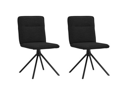 Jídelní židle 2 ks černé textil 4101234