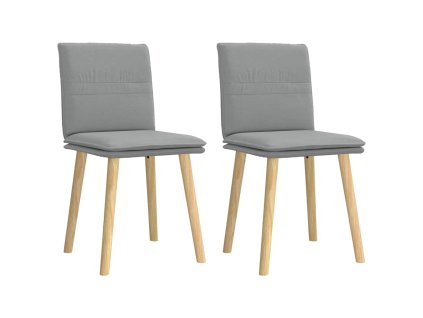 Jídelní židle 2 ks světle šedé textil 4101255