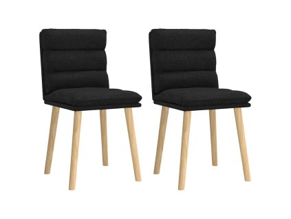 Jídelní židle 2 ks černé textil 4101295