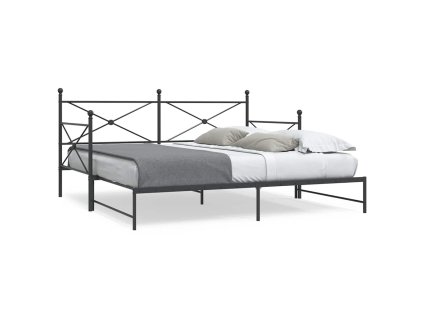 Válenda se přistýlkou bez matrace černá 100x200 cm ocel 4104677