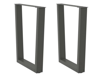 Nohy k jídelnímu stolu ve tvaru V, 2 ks, antracitové, 70 x (72-73,3) cm, ocel 4012646