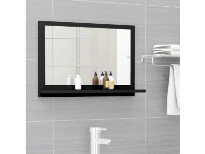 Koupelnové zrcadlo černé 60 x 10,5 x 37 cm kompozitní dřevo 804563