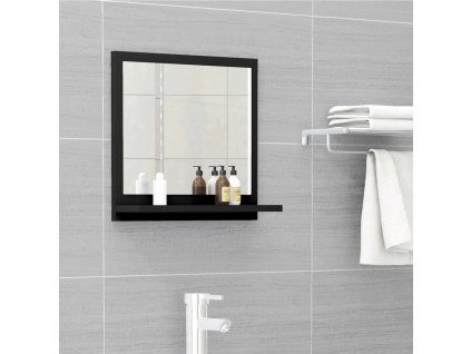 Koupelnové zrcadlo černé 40 x 10,5 x 37 cm kompozitní dřevo 804554