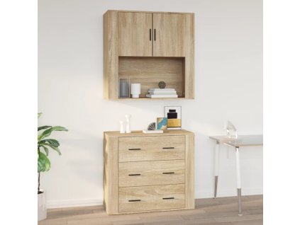 Nástěnná skříňka dub sonoma 80 x 30 x 80 cm kompozitní dřevo 816587