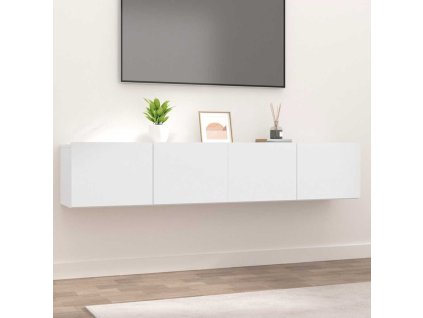 TV skříňky 2 ks bílé 80x30x30 cm kompozitní dřevo 804535