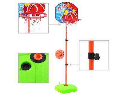 Dětský basketbalový koš s míčem 80250