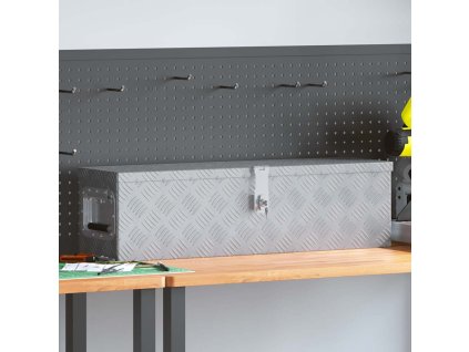 Hliníkový box 80,5 x 22 x 22 cm stříbrný 142937