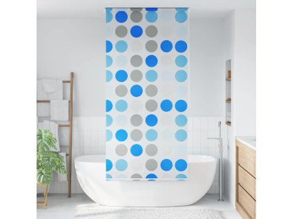 Sprchová roleta 80 x 240 cm kruhový vzor 142853
