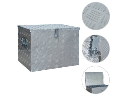 Hliníkový box 610 x 430 x 455 mm stříbrný 144847