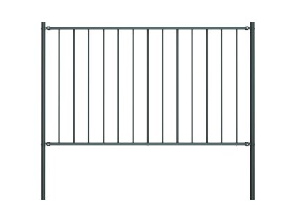 Plotový dílec se sloupky ocel práškový lak 1,7 x 1,25 m uhlový 145214