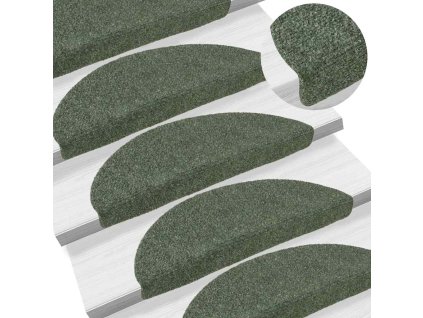 Samolepicí nášlapy na schody 5 ks zelené 56x17x3 cm vpichované 149696