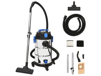 Vysavač na suché a mokré vysávání 1 200 W 30 l stříbrný 152916