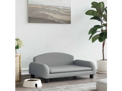 Pelíšek pro psy světle šedý 70 x 45 x 30 cm textil 171960