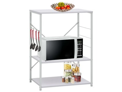 Skříňka na mikrovlnku bílá 60 x 39,6 x 79,5 cm kompozitní dřevo 288236