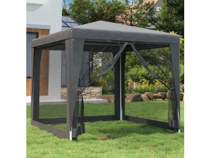 Party stan se 4 síťovanými bočnicemi antracitový 2,5x2,5 m HDPE 319224