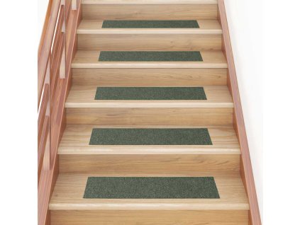 Samolepící nášlapy na schody obdélníkové 15ks 76 x 20 cm zelené 326935