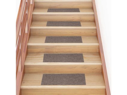 Samolepící nášlapy na schody obdélníkové 15 ks 60x25 cm krémové 326921