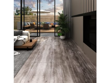 Samolepicí podlahová krytina PVC 5,21 m² 2 mm matné hnědé dřevo 330196