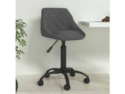 Jídelní židle tmavě šedá samet 335361