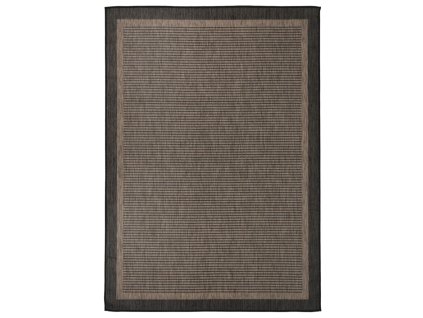 Venkovní hladce tkaný koberec 140x200 cm tmavě hnědá 340845