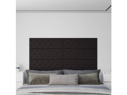 Nástěnné panely 12 ks černé 90 x 30 cm umělá kůže 3,24 m² 344002