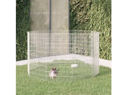 Ohrádka pro zvířata 10 panelů 54 x 100 cm pozinkované železo 171583