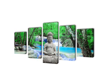 Sada obrazů, tisk na plátně, Buddha, 200 x 100 cm 241589