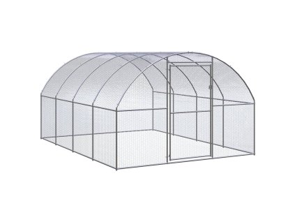 Venkovní klec pro kuřata 3 x 4 x 2 m pozinkovaná ocel 3095464