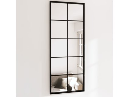 Nástěnná zrcadla 2 ks černá 100 x 40 cm kov 3189034
