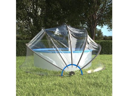 Kopule na bazén kulatá 467 x 234 cm PVC 93815