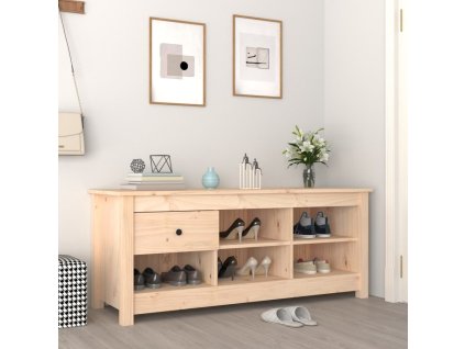Botník 110 x 38 x 45,5 cm masivní borovice 814594