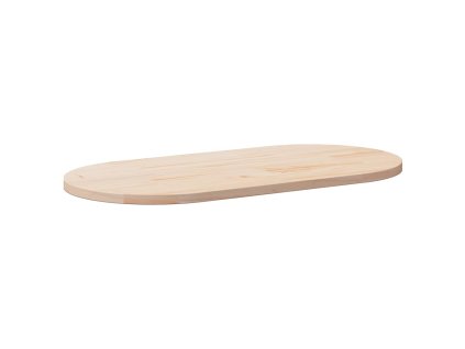 Stolní deska 100 x 50 x 2,5 cm masivní borové dřevo oválná 824360