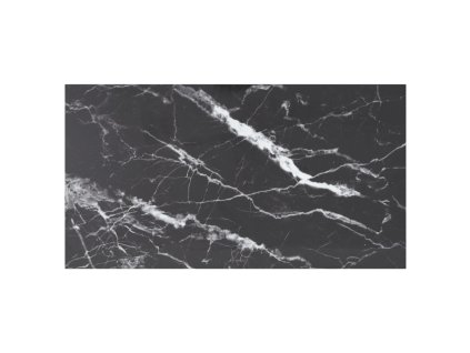 Stolní deska černá 120x65 cm 8 mm tvrzené sklo mramorový design 322276