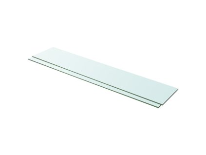 Policové desky 2 ks sklo čiré 100 x 20 cm 3051584