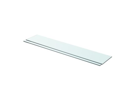 Policové desky 2 ks sklo čiré 80 x 15 cm 3051573
