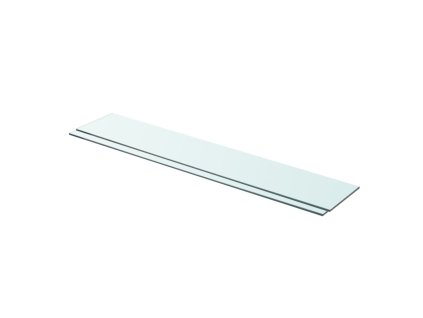 Policové desky 2 ks sklo čiré 90 x 15 cm 3051578