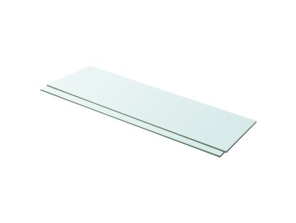 Policové desky 2 ks sklo čiré 100 x 30 cm 3051586