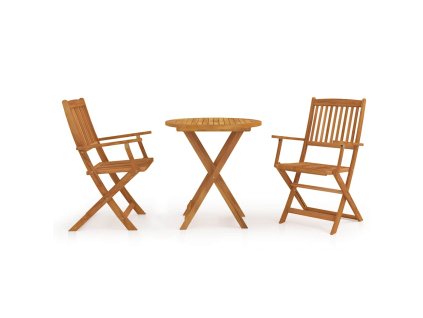 3dílný skládací zahradní jídelní set masivní akáciové dřevo 3058255