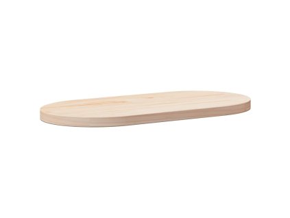 Stolní deska 70 x 30 x 2,5 cm masivní borové dřevo oválná 824345
