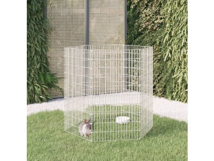 Ohrádka pro zvířata 6 panelů 54 x 100 cm pozinkované železo 171581