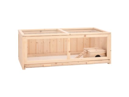 Klec pro křečky 104 x 52 x 38 cm masivní jedlové dřevo 172383