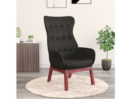 Relaxační židle černá textil 341274
