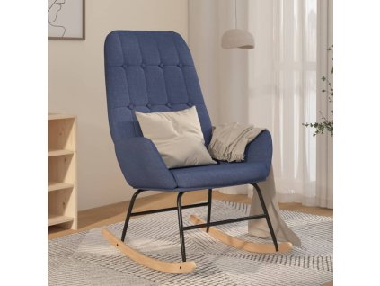 Houpací křeslo modré textil 341257